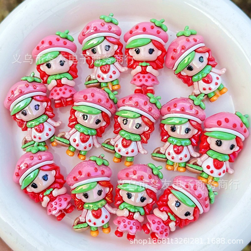 Wholesale 34mm cartoon cute ft girl acrylic beads