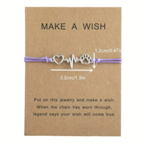 Purple rope hearts and dog paws