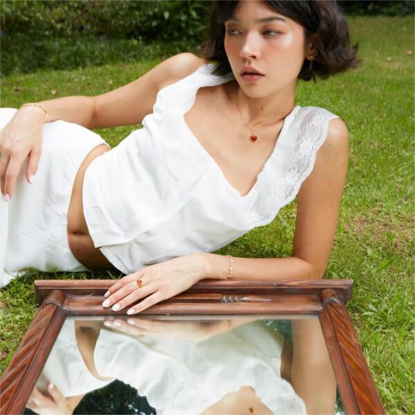 Wholesale Imitation Natural Stone Red Gate Pendant Necklace