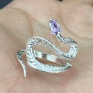 Topaz spirit snake ring [purple] / One size fits all