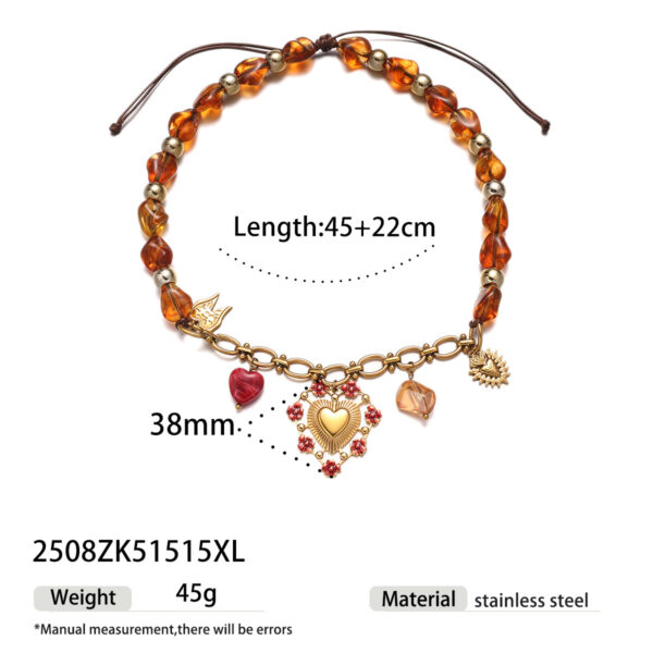 Wholesale Colorful flower love Alex string necklace