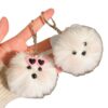 Wholesale Cartoon plush ball pendant keychain