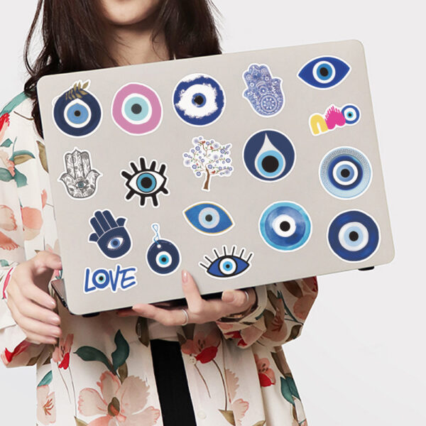 Wholesale 50 Horror Weird Evil Blue Eyes Waterproof Vinyl Stickers