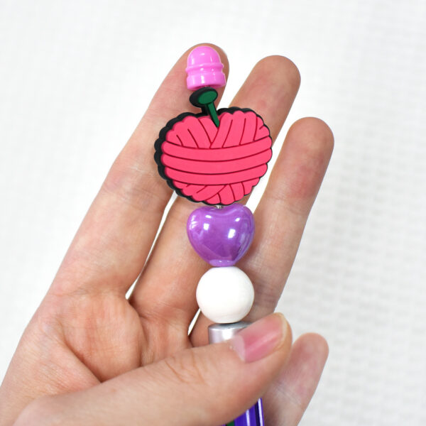 Wholesale 100pcs Wool Animal Series String Pen Beads Pvc Double-Sided Beads