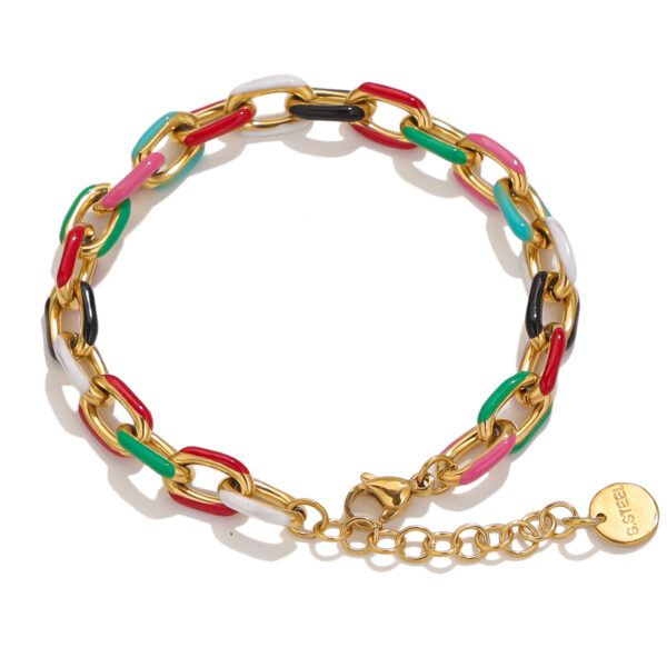 Wholesale Colorful Bracelets for Men and Women Stainless Steel Non-Fading Jewelry