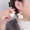 Wholesale Easter Egg Rabbit Earrings