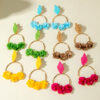 Wholesale Colorful Raia Woven Floral Earrings