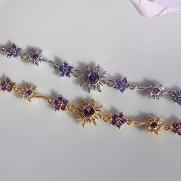 Wholesale Sweet Flower Cute Purple Sunflower Bracelet