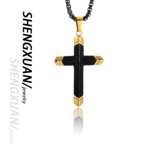 18k gold*black two-color cross