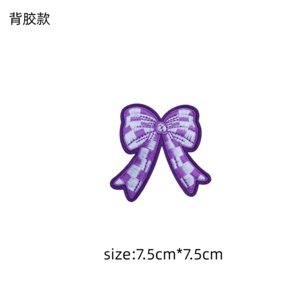 Wholesale Multi color bow grid series embroidery DIY Patches