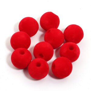Round bright red / Size: outer diameter 16mm, hole diameter 4.7mm