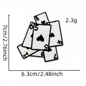 Playing card embroidery patch 6#