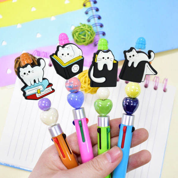 O1CN01EubI3228wE3GfocXl_2218983507996-0-cib Wholesale Random 100pcs Creative Cartoon Black Cat Shape Pvc Soft Glue Beads