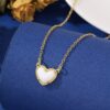 Wholesale Colorful peach heart collarbone necklace