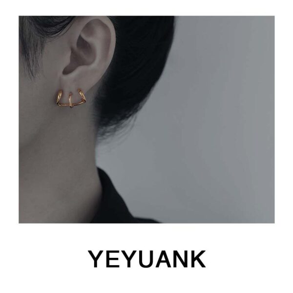 Wholesale All-Match Personalized Overlapped Two-Color Multi-Layer Earrings