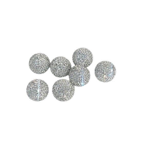 Wholesale Half Hole 2cm Golden Yellow Soft Clay Full Diamond Shambhala Crystal Beads Pen Cap