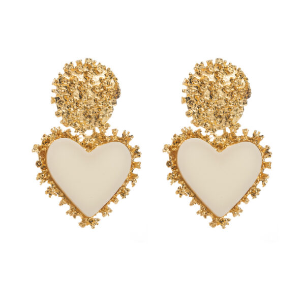 O1CN01ExYH4Z2LDsYOJNkps_2206398079659-0-cib Wholesale Vintage resin heart-shaped pendant earrings