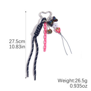 K2508-27 black rope + strawberry