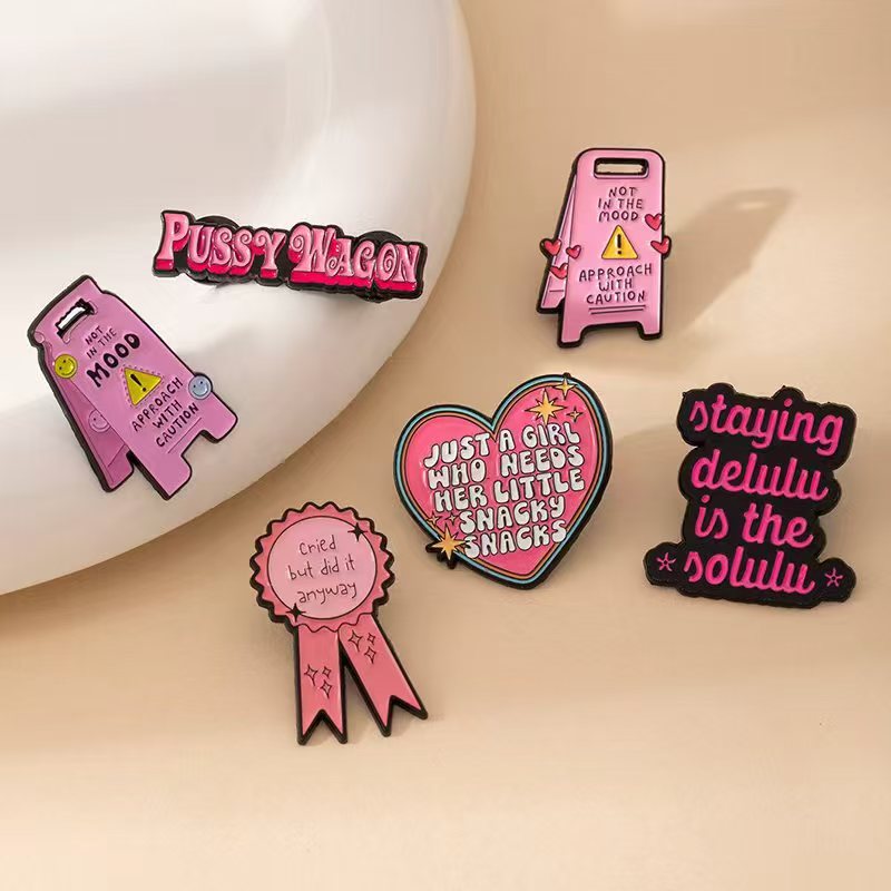 Wholesale Cartoon Alloy Brooch Creative English Letter Aessories