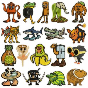 Wholesale Cartoon Cute and Bizarre Animal DIY Patches
