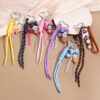 Wholesale Colorful Dopamine Hand-Woven Lanyard Keychain Braided Rope