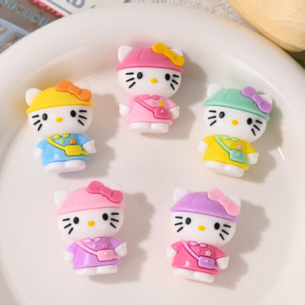 Wholesale 10pcs cute cartoon cat focal beads