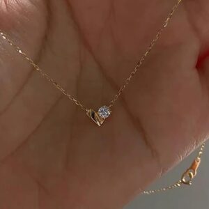 Wholesale Light luxury love flash diamond necklace exquisite versatile clavicle chain