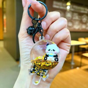 Black Hardware [Cheese Sticks] Black Gold Baby Bottle Panda / Quantity 1 is 1