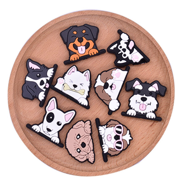 Wholesale Random 100pcs Shiba Inu Dog Cartoon Focal Beads