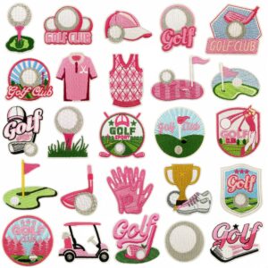 Pink golf cloth sticker 23 #