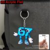 Wholesale Acrylic keychain otnda67steal cross-border ibra rot el theft style pixel bra pendant janr cartoon