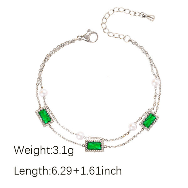 Wholesale Stainless Steel Women's Rhinestone Bracelet
