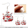 Wholesale Cute Cat Valentine's Day Acrylic Earrings