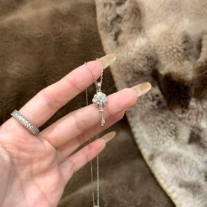 O1CN01F7Edru1UvET63RjUV_2213987882579-0-cib Wholesale Micro inlaid zircon key pendant titanium steel necklace