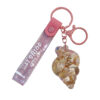 Wholesale Creative oil small conch keychain cute liquid quicksand accessories