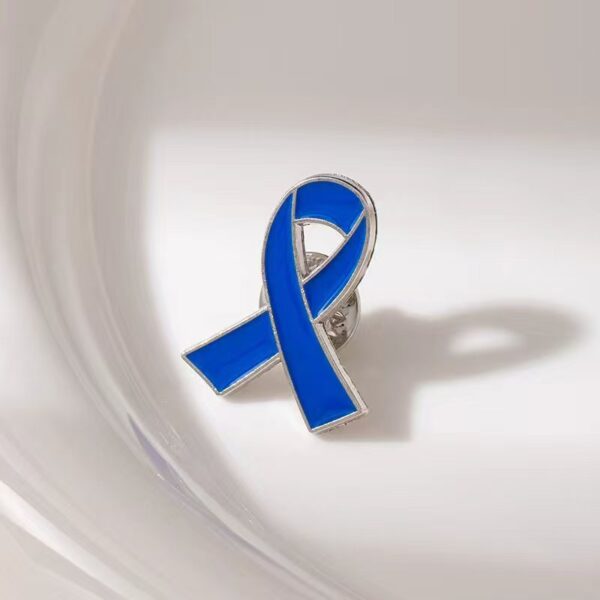 Wholesale Metal Oil-Drip Pink Collar Ribbon Brooch