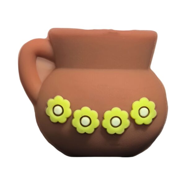 Wholesale Cross-border new 3D various color flowerpot silicone beads TK live Amazon diy string pen beads accessories