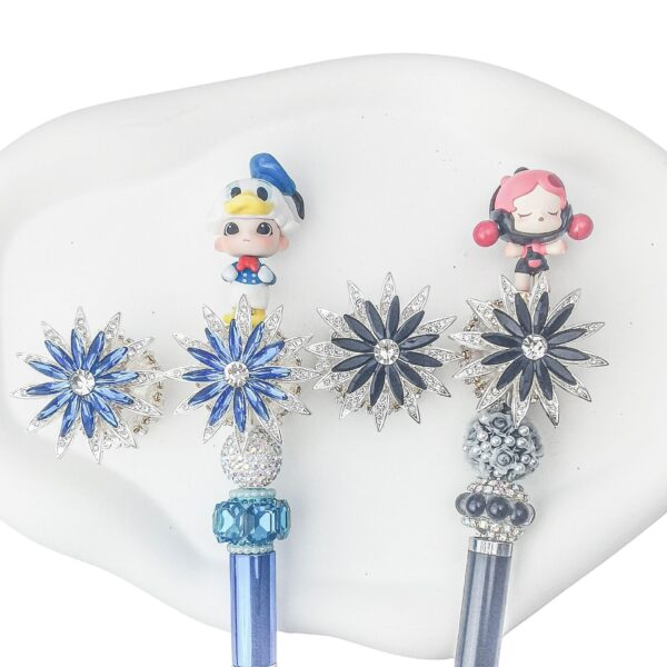 Wholesale 5pcs Tide double-sided spinning sunflower beads