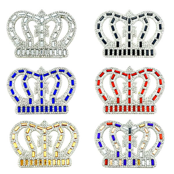 Wholesale Colorful Crown Diamond Embroidery DIY Patches