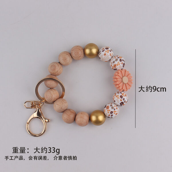 Wholesale Daisy-shaped Silicone Bead keychain