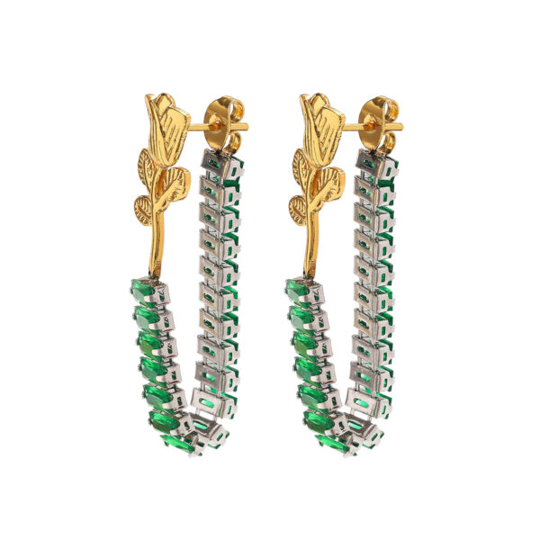 O1CN01FDjtTJ1P9XFkSmkws_2218506891798-0-cib Wholesale Stainless Steel Zircon Tassel Earrings