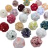 Wholesale 20pcs ceramic clay luminous rose ball beads