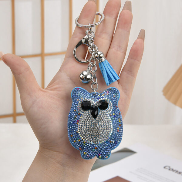 Wholesale Tassel Rhinestone Cartoon Women's Bag Pendant Keychain