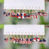 Wholesale Independence Day red, white, blue star striped slipper earring set