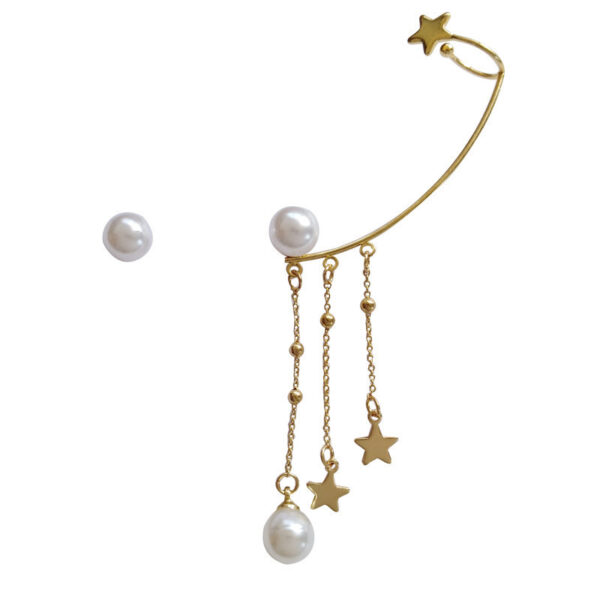 O1CN01FG7ufw1jEpj7KP83L_2212072154517-0-cib Wholesale Pearl long pentagram tassel ear hook