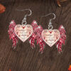 Wholesale Valentine's Day Love Wings Acrylic Earrings