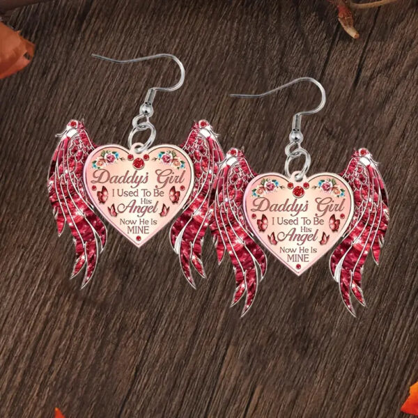 Wholesale Valentine's Day Love Wings Acrylic Earrings