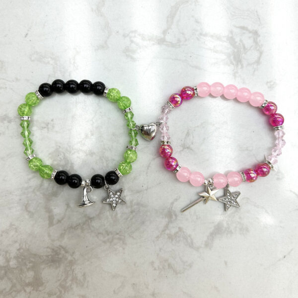 Wholesale Pink Green Matching Couple Bracelet Crown Witch Hat Bracelet Couple Love