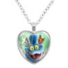Wholesale Cartoon Fox Cute Rabbit Time Gem Heart Necklace OLY Exclusive