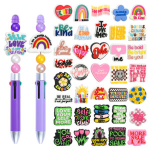 Wholesale Random 100pcs Color Phrase Series Focal Beads